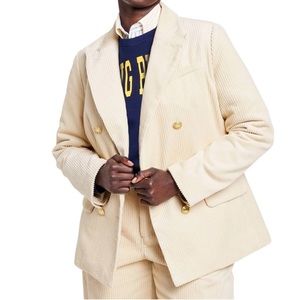 Rowing Blazer X Target Corduroy Double-Breasted Blazer Cream NWT 2023-1X